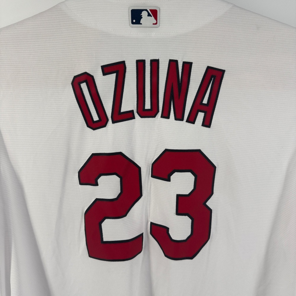 Majestic St Louis Cardinals Marcell Ozuna 23 Jersey White Cool Base Mens 2XL NWT